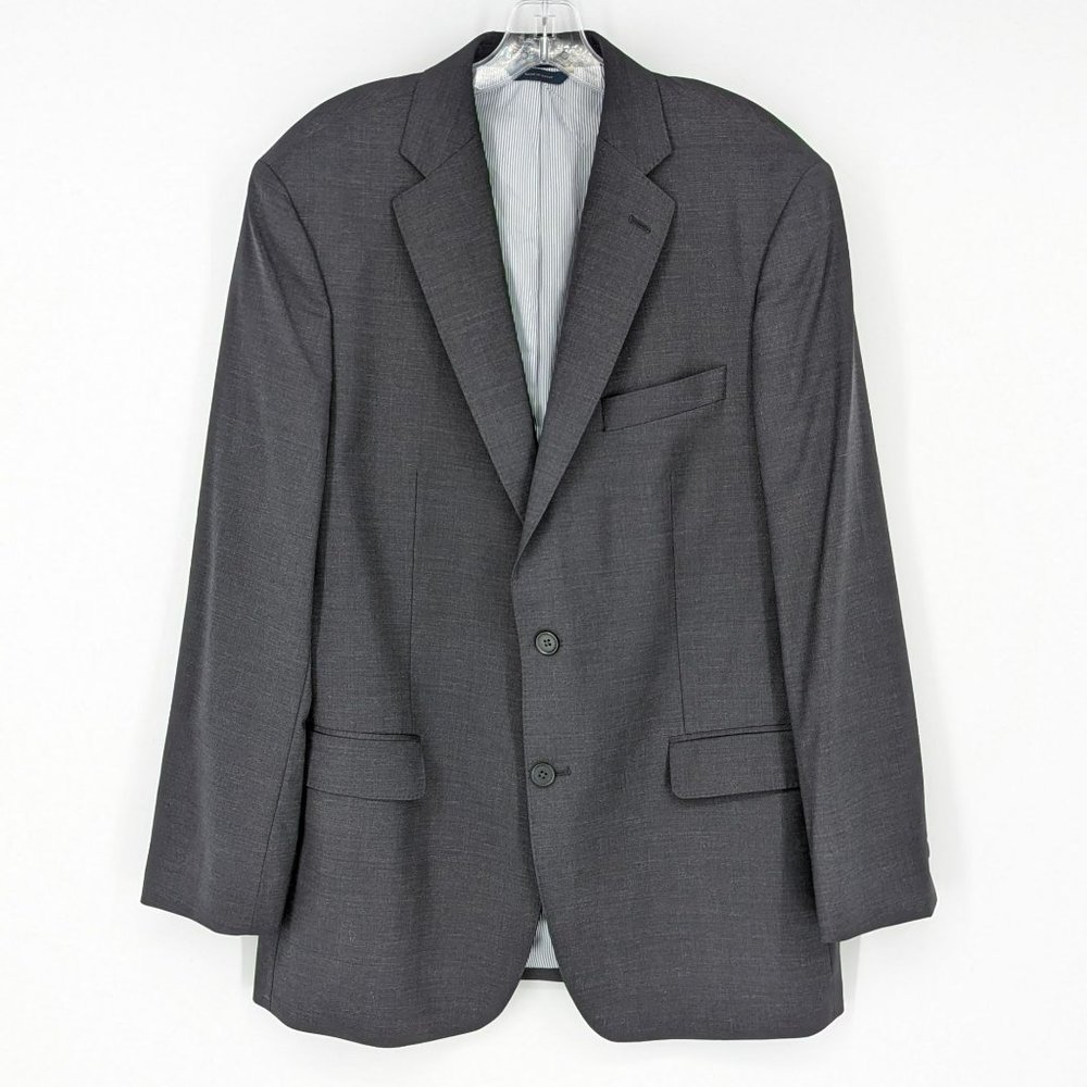 Brooks Brothers Blazer Madison Fit 2 Button Jacket 42 R Explorer Grey Wool Blend